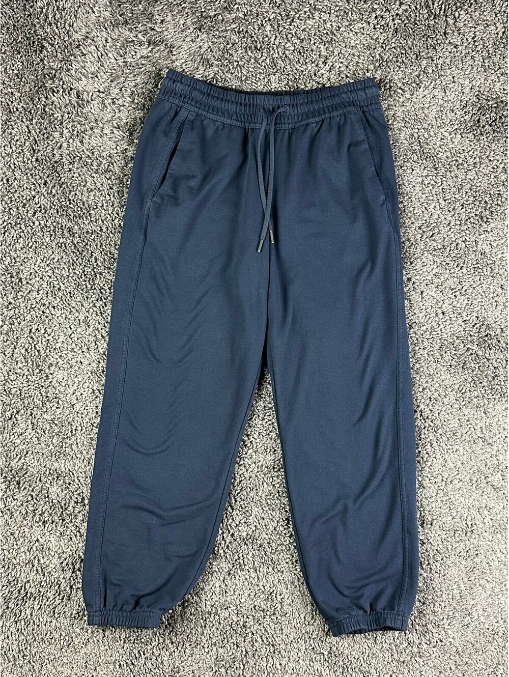 Athleta Triumph Jogger Sweatpants Womens XS Petite Navy Blue French Terry Pants